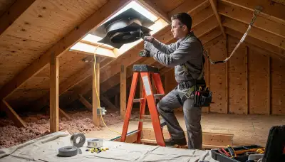 Attic fan installation and electrical wiring service in Littleton, Colorado