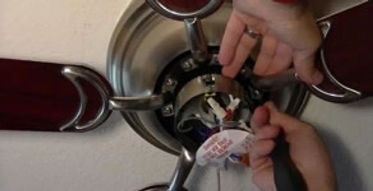 Ceiling fan installation with electrical wiring and mounting by professional electrician in Littleton, CO