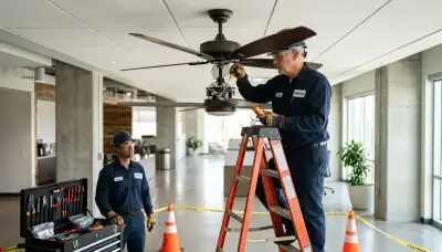 Ceiling fan repair service for Littleton, CO homes by a local electrician