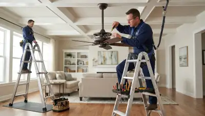 Ceiling fan repair service by a Littleton, Colorado electrician for residential wiring faults