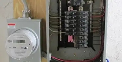 electrical panel upgrade service showing outdated electrical panel prepared for professional replacement in Littleton, CO