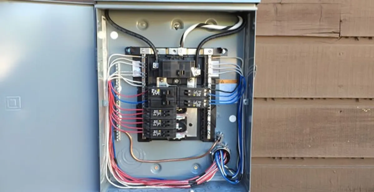 electrical panel upgrade service featuring newly installed electrical panel wired by licensed electricians in Littleton, CO