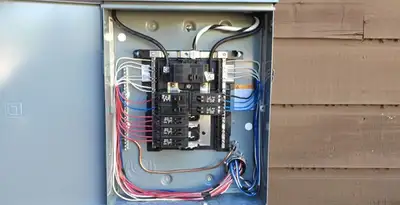 electrical panel upgrade service featuring newly installed electrical panel wired by licensed electricians in Littleton, CO