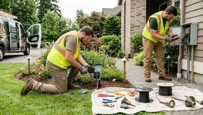 Landscape lighting installation for Littleton, CO homes by On Call Electrical